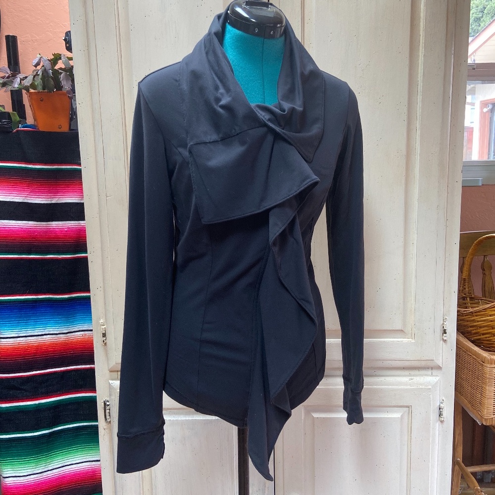 Lucy ruffled yoga jacket.